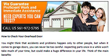 How to Check Your Overhead Door in Lake Park - Click here to download